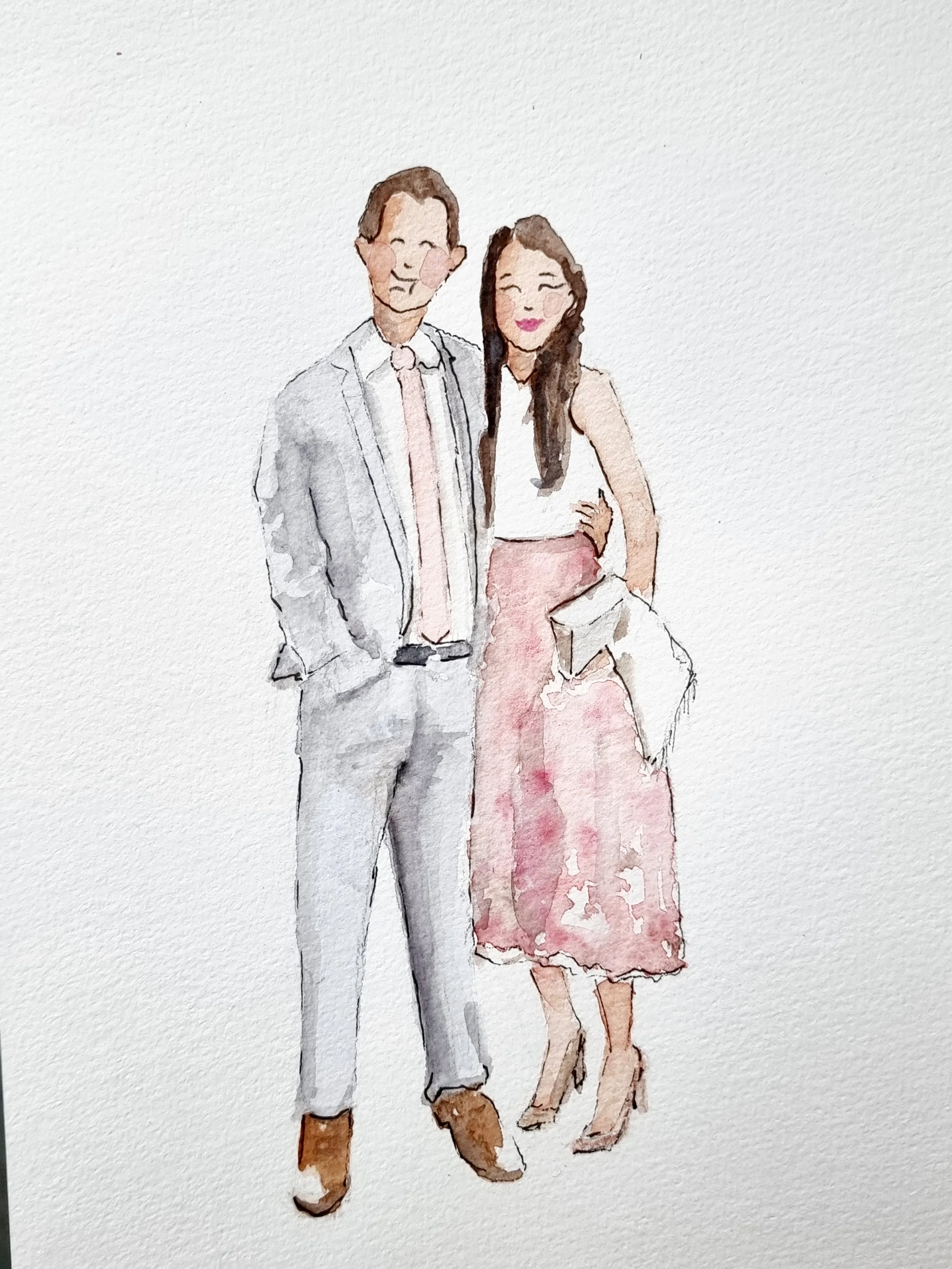 wedding guest painting live event painter