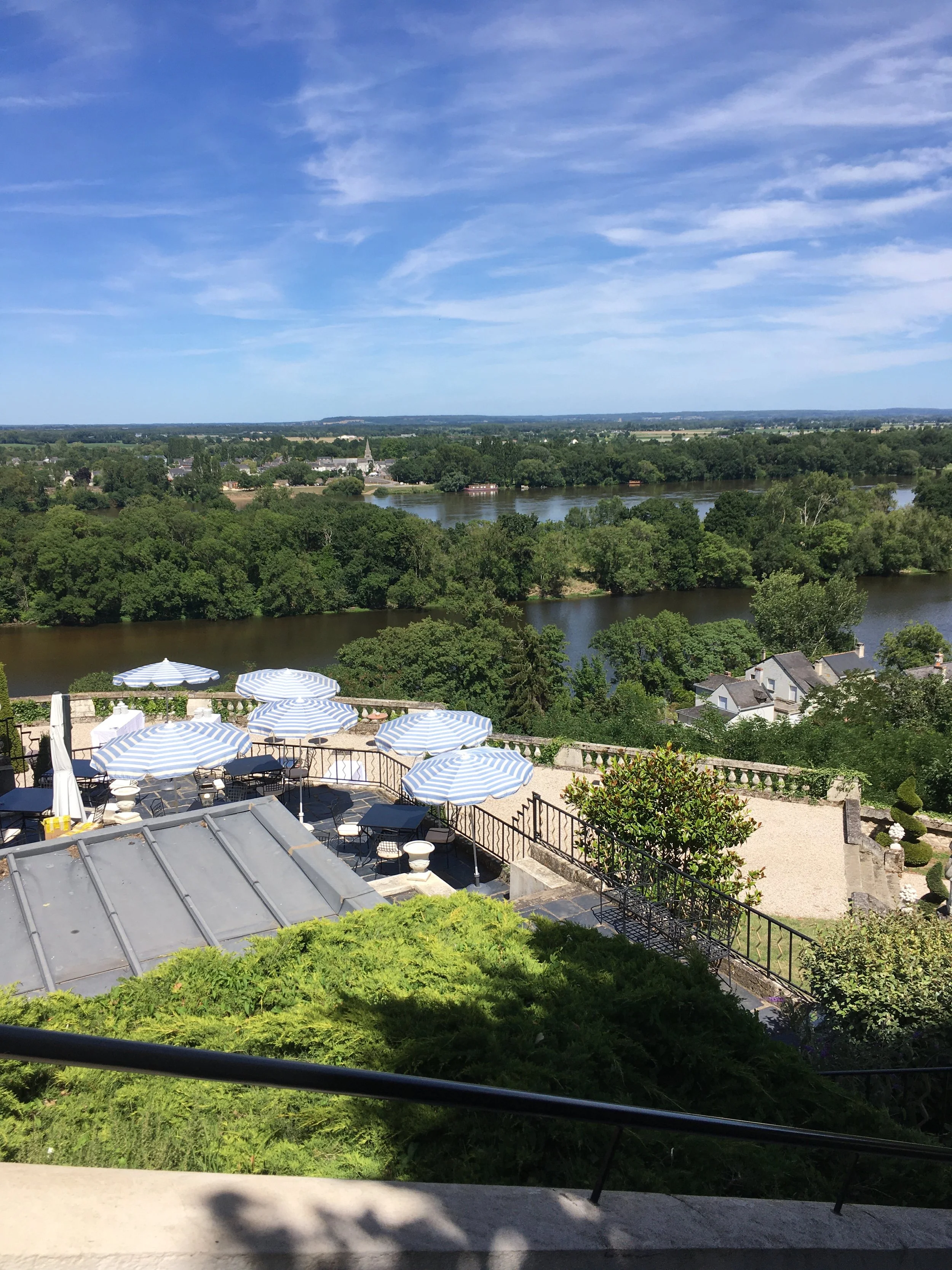 view of the loire river from a wedding venue in france