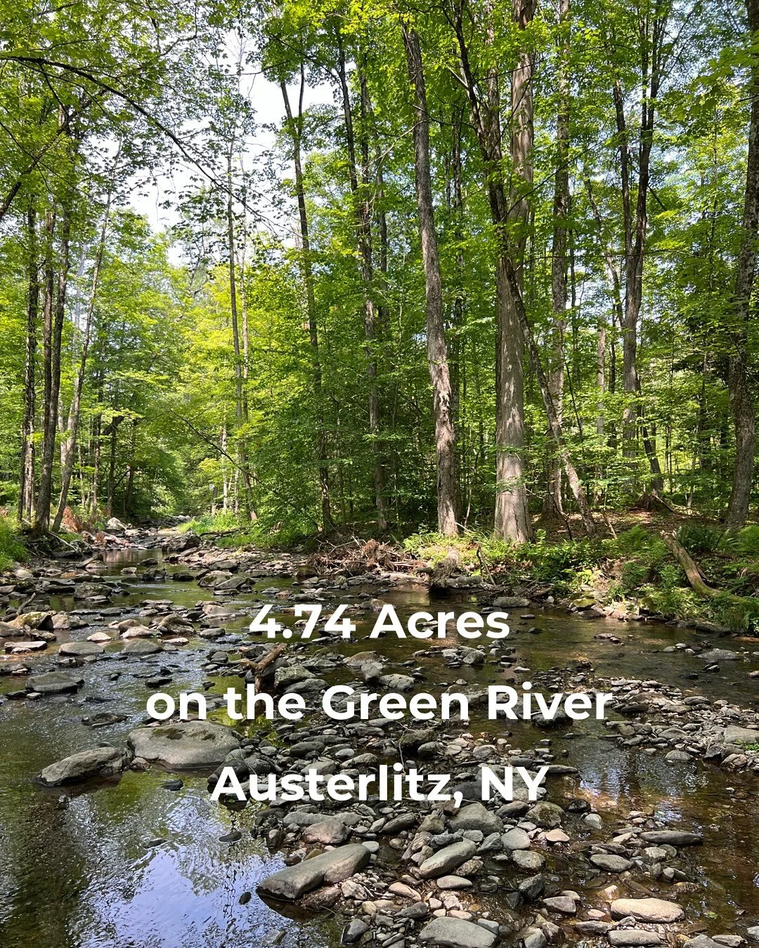 NOW SHOWING 
🌳Beautiful wooded lot on the Green River is a great spot to build your new home. The lot is 4.74 acres gently sloping upwards towards the east with the Green River running across the southwestern corner, so no bridge will be needed to a