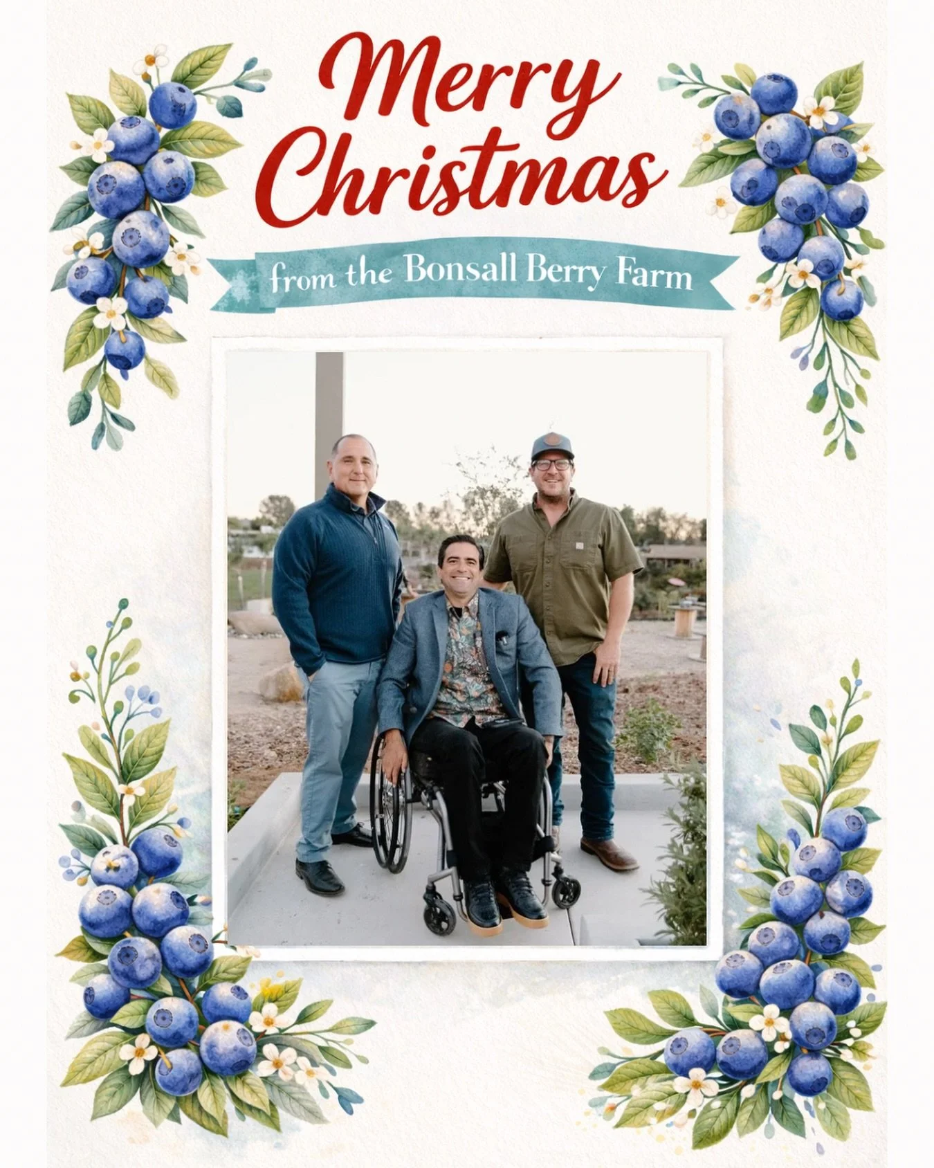 🫐Merry Christmas from the Bonsall Berry Farm family to yours🌲

We wish you a beautiful Christmas filled with love, peace, and lots of laughter. We truly could not do this without your love, prayers, and support. Thank you for your patience with us 