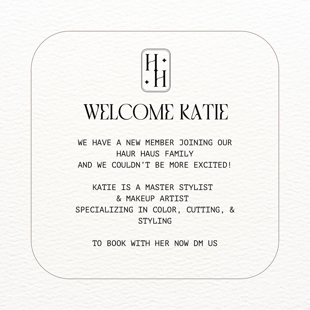 OUR NEW STYLIST KATIE! ✨🫶🏼

@hairmakeupbykatie