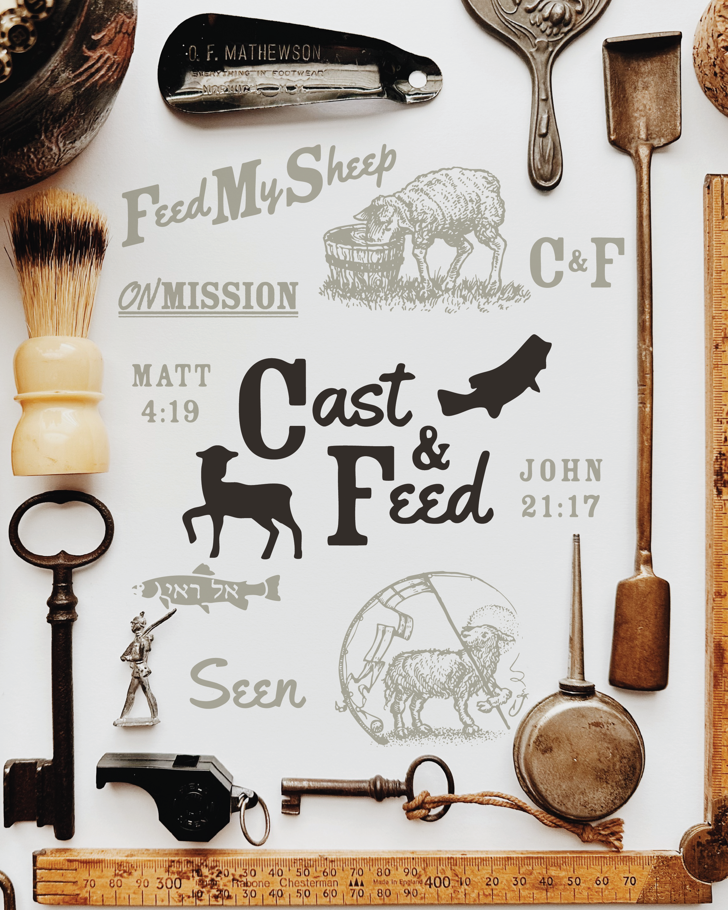 Cast & Feed have commissioned many illustrations and designs for their merch line, serving to promote their many virtue-slogans with a distinctive brand!