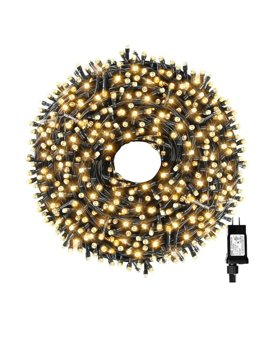  Rating is 4.3 — 105 ft Christmas Tree Lights -  300LEDs (8 modes), Outdoor/Indoor)  