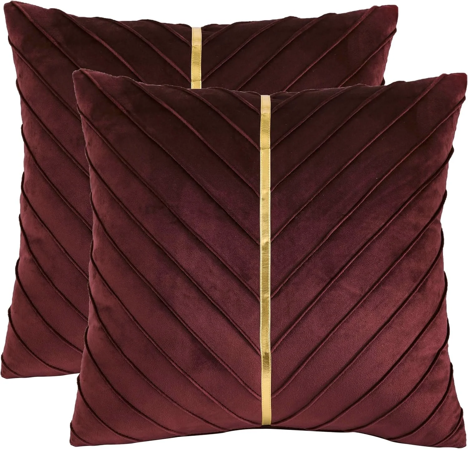  Rating is 4.6 — Burgundy Velvet Throw Pillow Covers (18 x18 inch Pack of 2 ) 