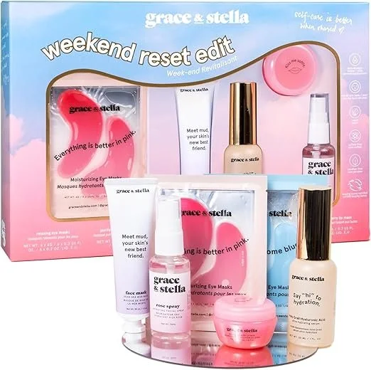  Rating is 4.6 — Skin Care Set with Travel Size Toiletries  - Vegan Self Care 