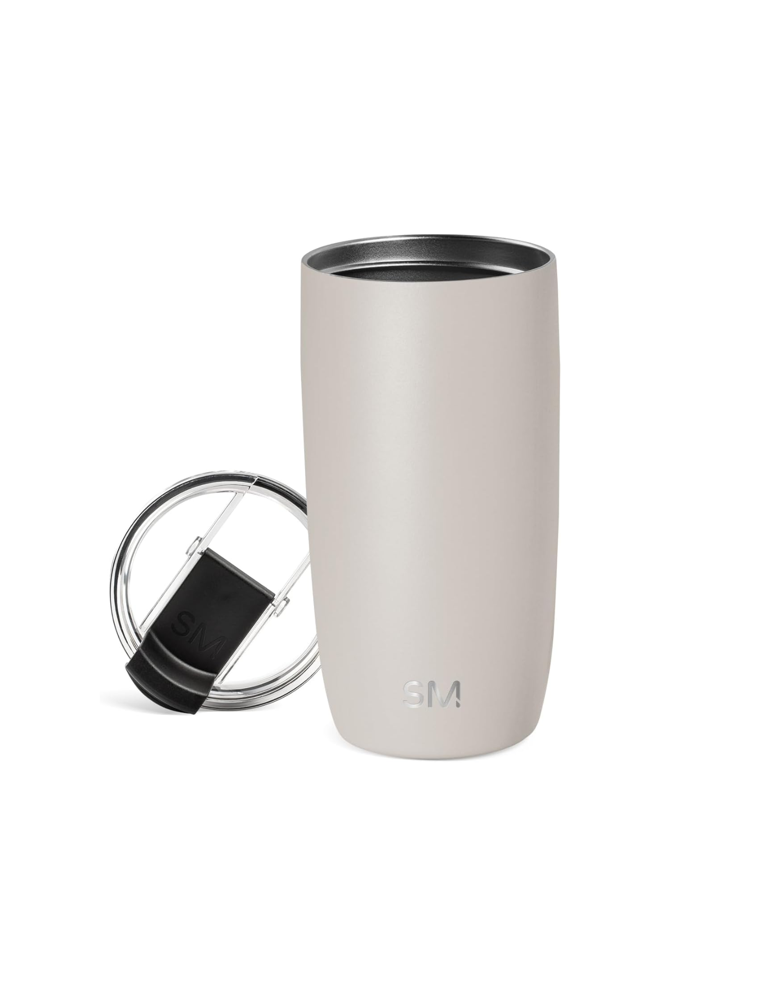  Rating is 4.5 — Modern Travel Coffee Mug Tumbler with Flip Lid | 470ml | Almond Birch 