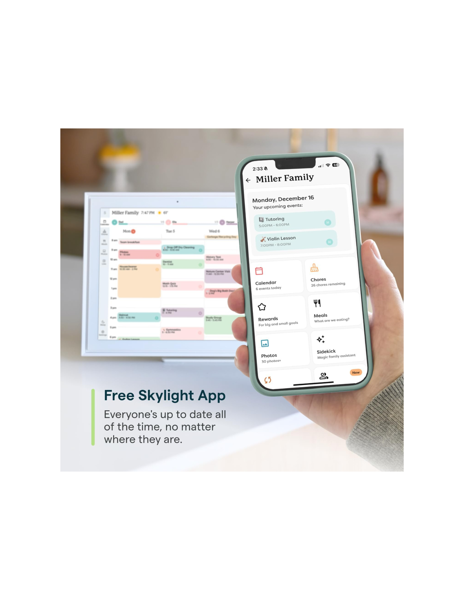  Rating is 4.4 — Skylight Calendar: 15-inch Digital Calendar &amp; Chore Chart 