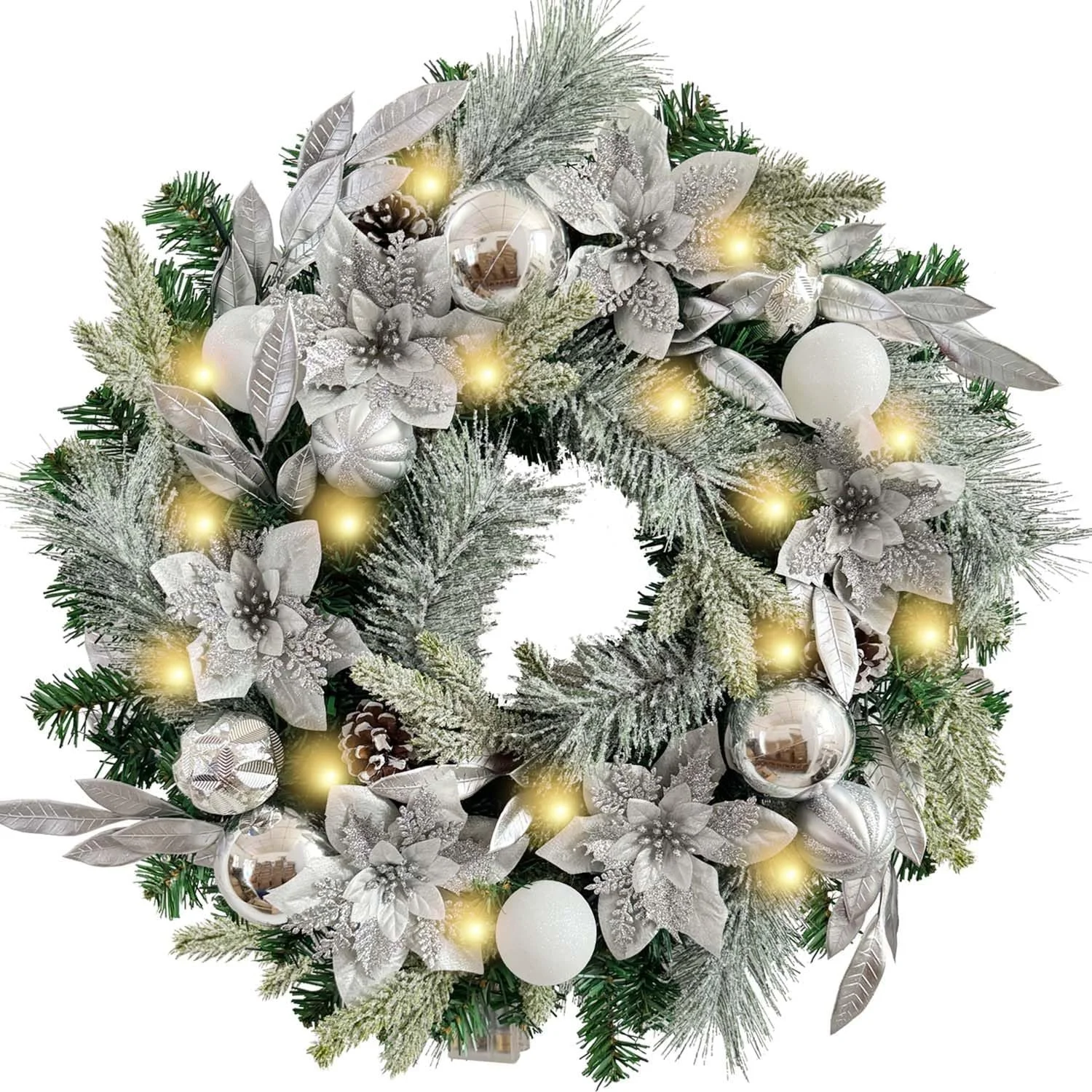Lighted Christmas Wreath