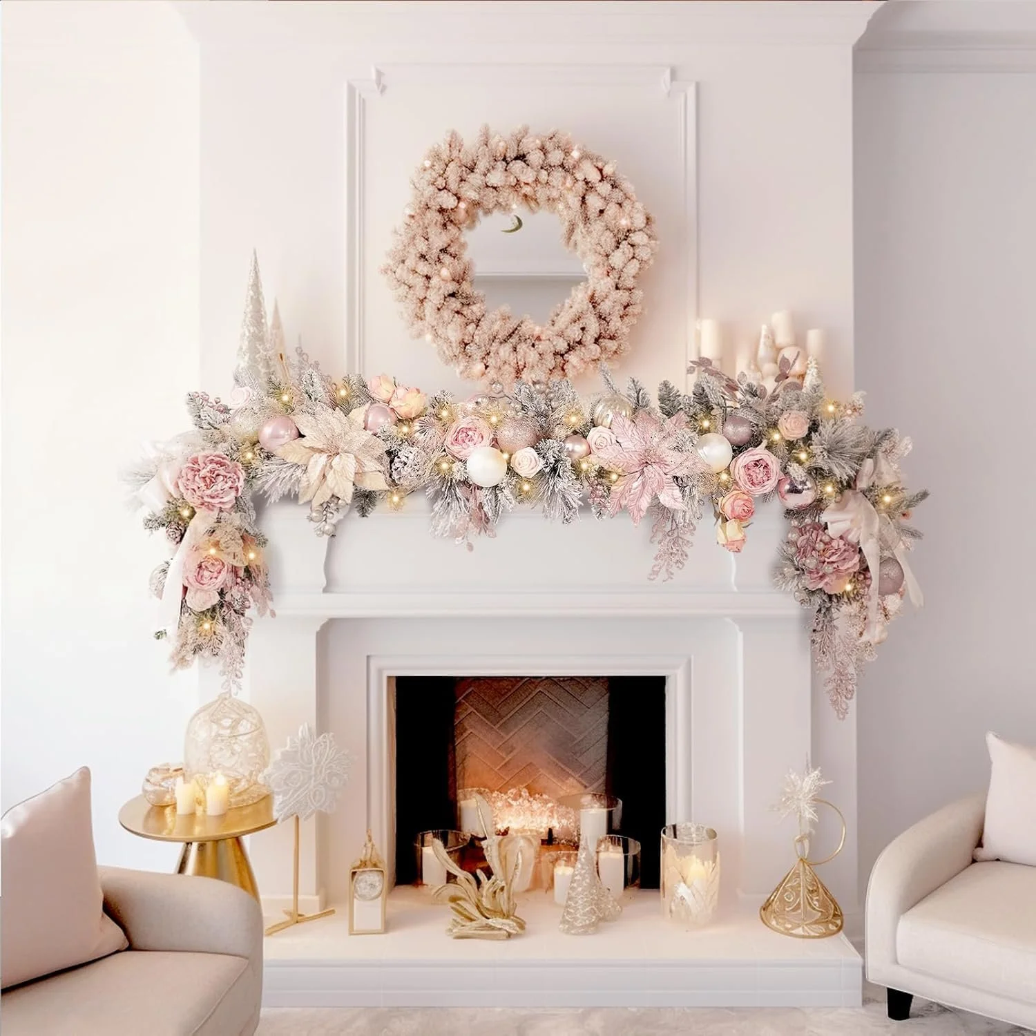 Christmas Garland in Rose Gold