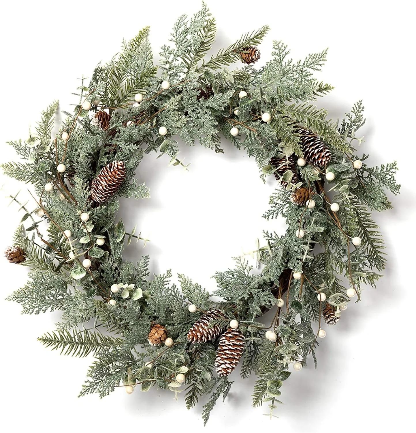 Christmas Wreath with White Berries
