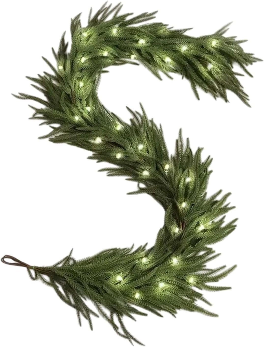 Norfolk Pine Garland with Light