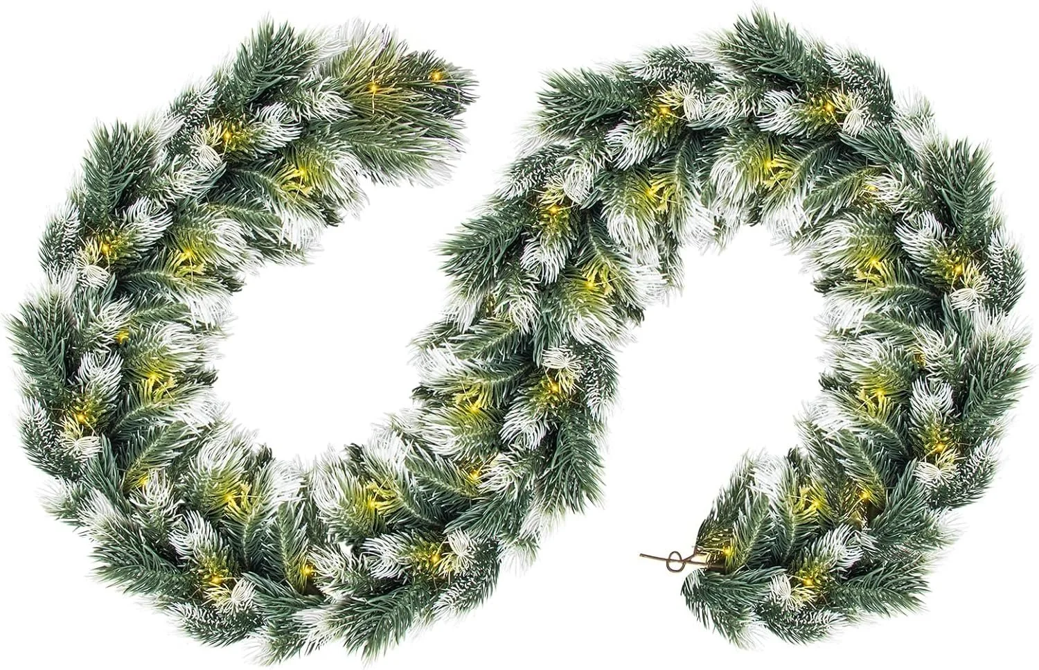 Christmas Rattan Pine  Garland with Light