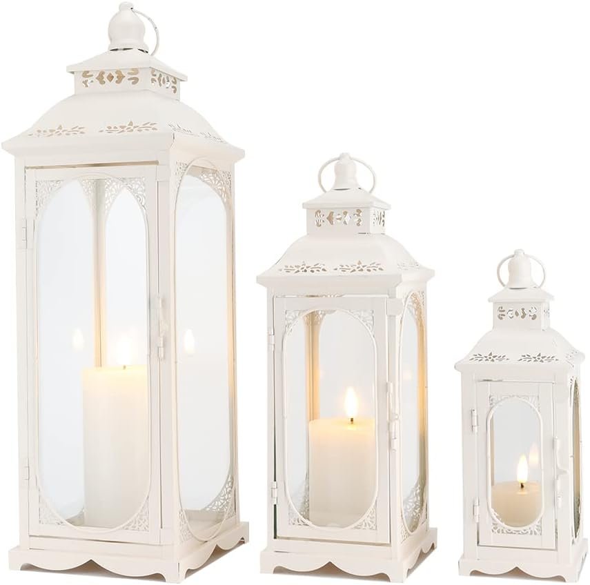 High Decorative Outdoor Lantern Metal Candle Holder