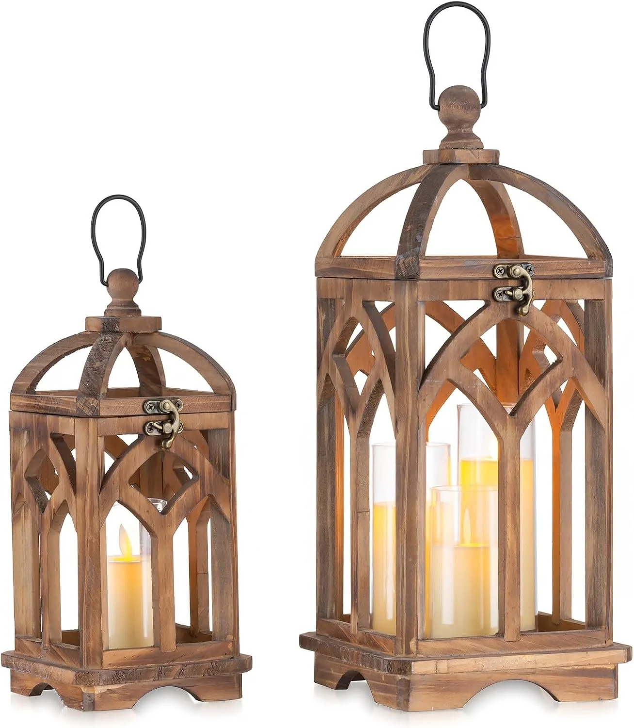 Farmhouse Candle Lantern Wooden