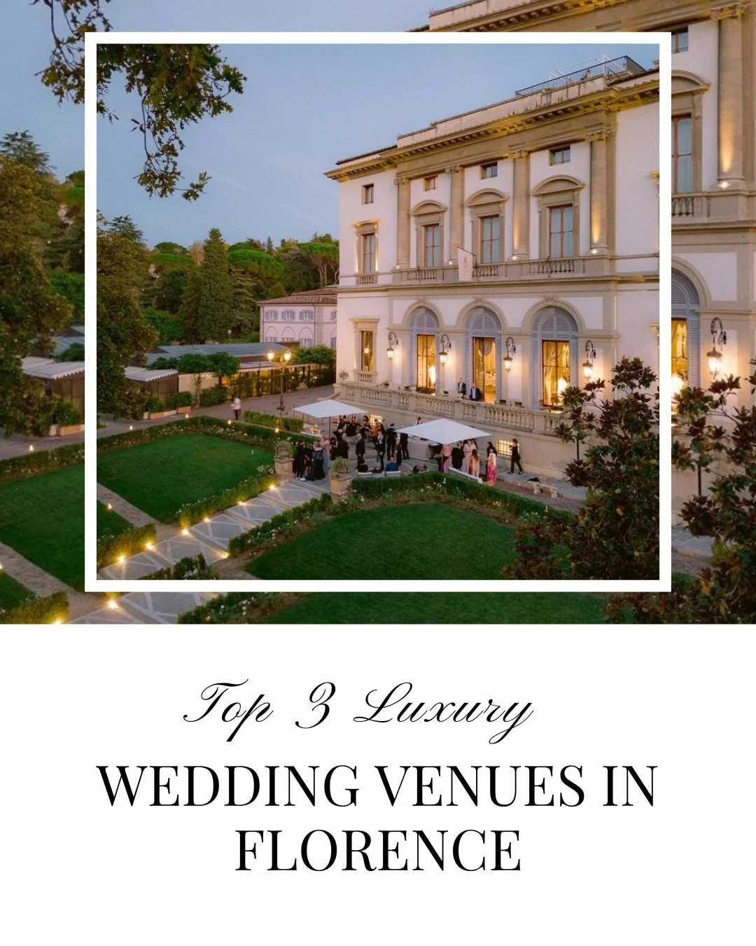 We&rsquo;re going to let you in on a little secret&hellip; Florence does destination weddings very well.

Three venues we love, from planners who&rsquo;ve seen a lot of timelines and a lot of magic.

Save this if Italy is calling your name for your d