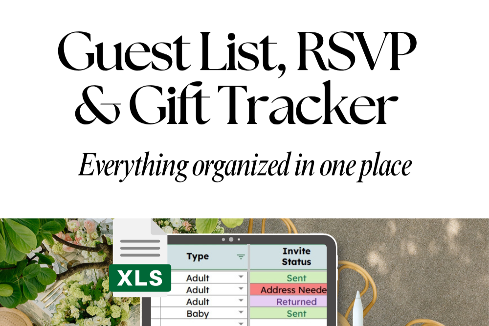 Guest List. RSVP & Gift Tracker - Digital