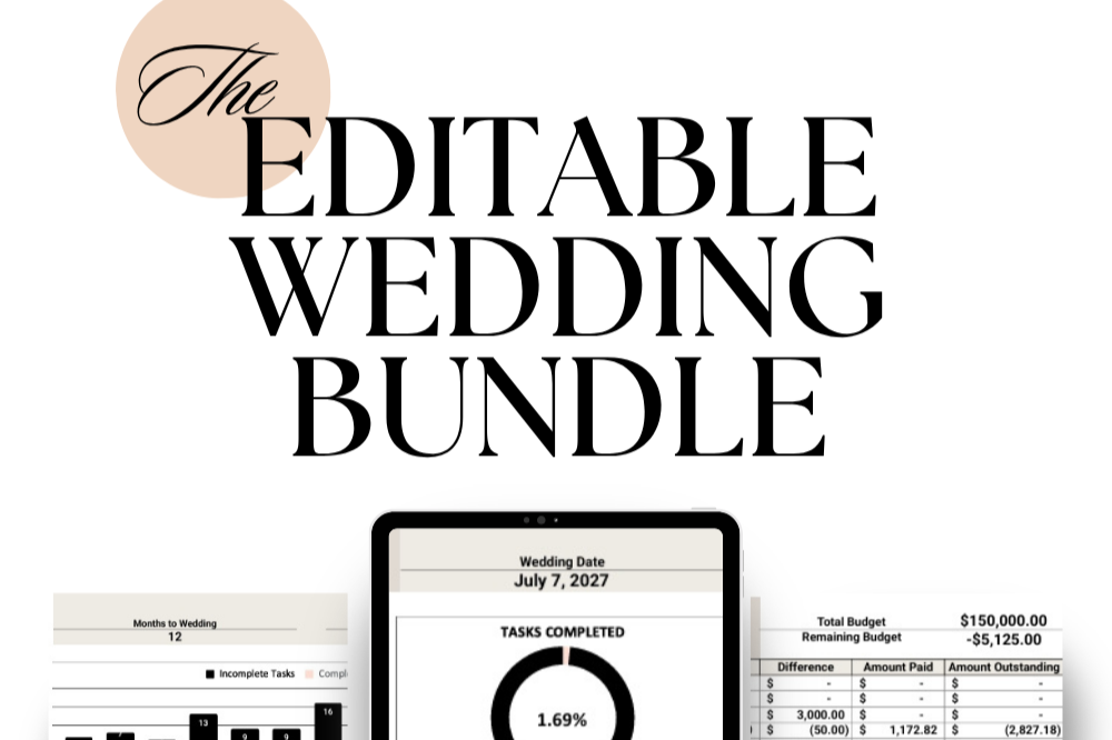 Wedding Planning Checklist Bundle- Digital