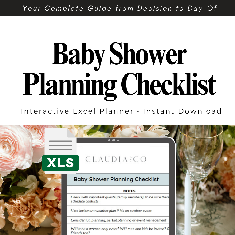 Baby Shower Planning Checklist | Interactive Excel Template