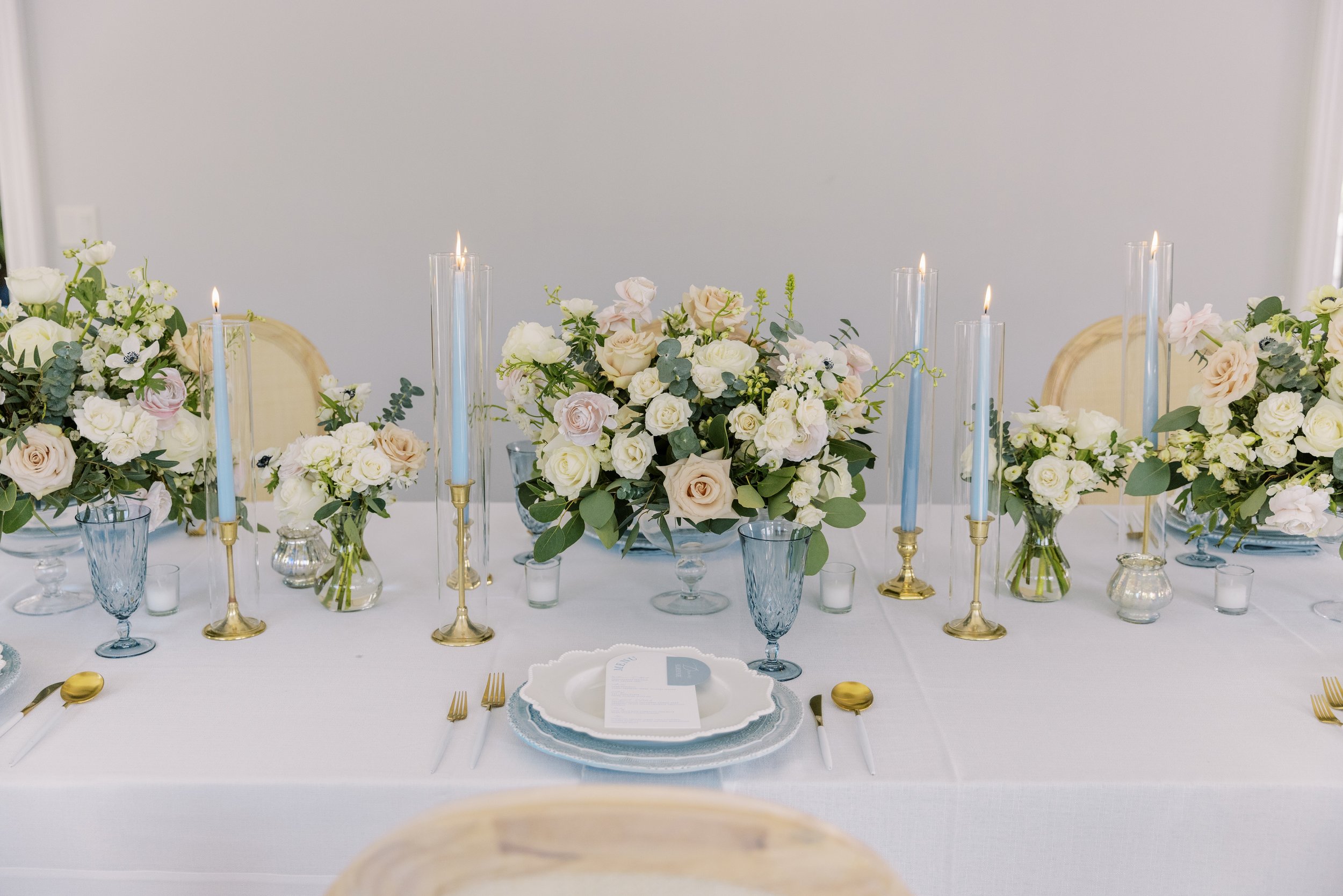 wedding coordination celebration table centrepiece candle detail reception dinner