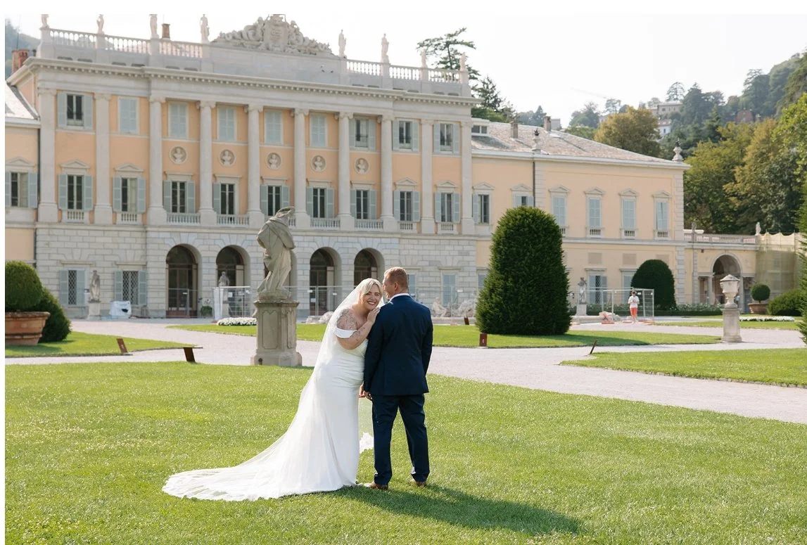 Villa Olmo wedding ceremony, Lake Como neoclassical gardens