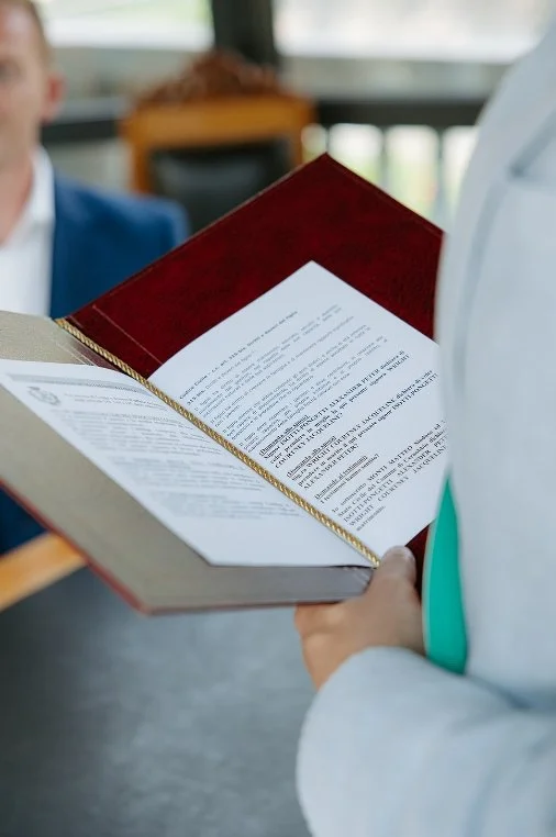 Marriage documents for wedding in Italy