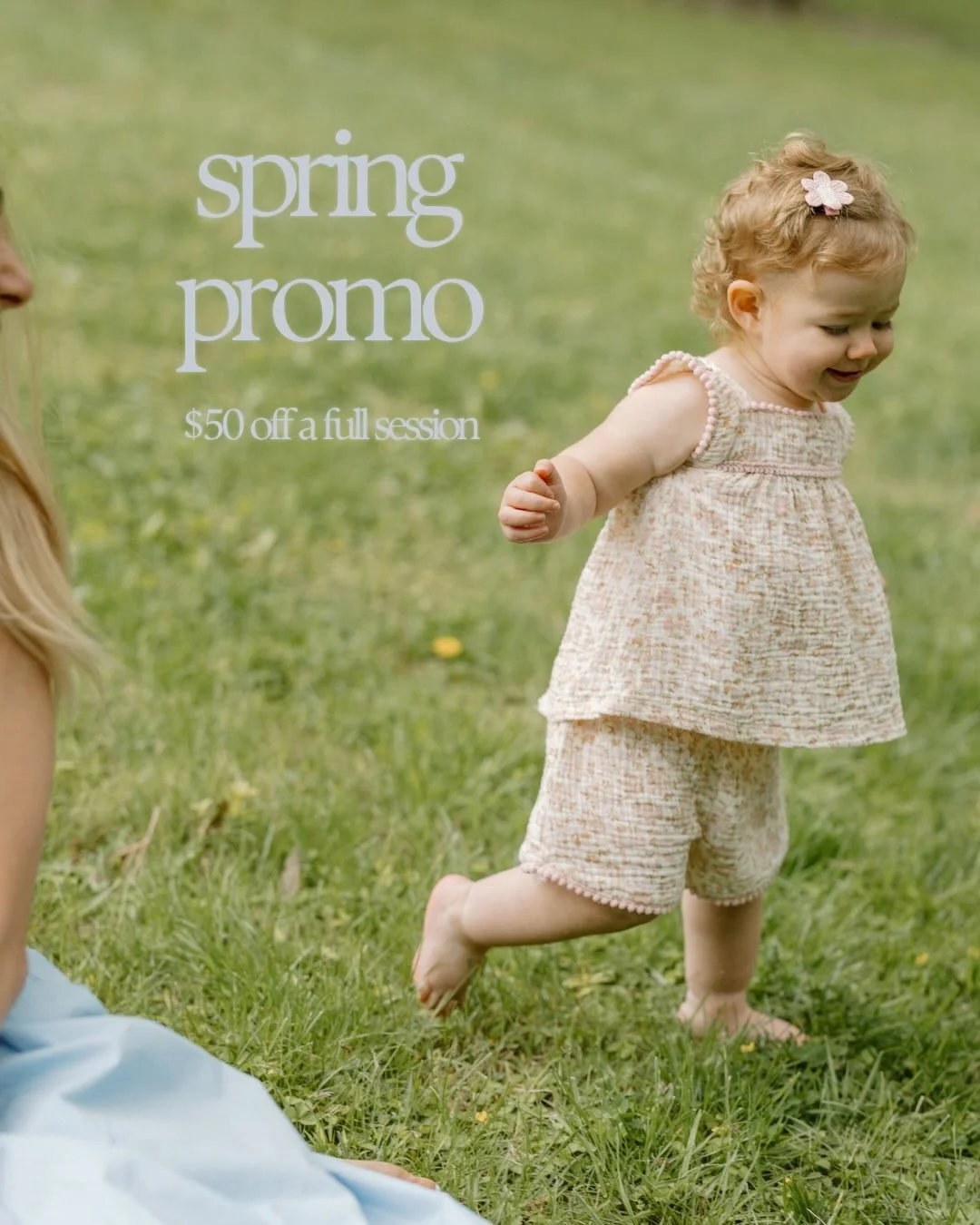 Okay so I&rsquo;ve been wanting to do something fun for spring and here we are! (better late than never)

The first 10 people to book a full spring session get $50 off. This applies for sessions scheduled from now until the end of June. This could be