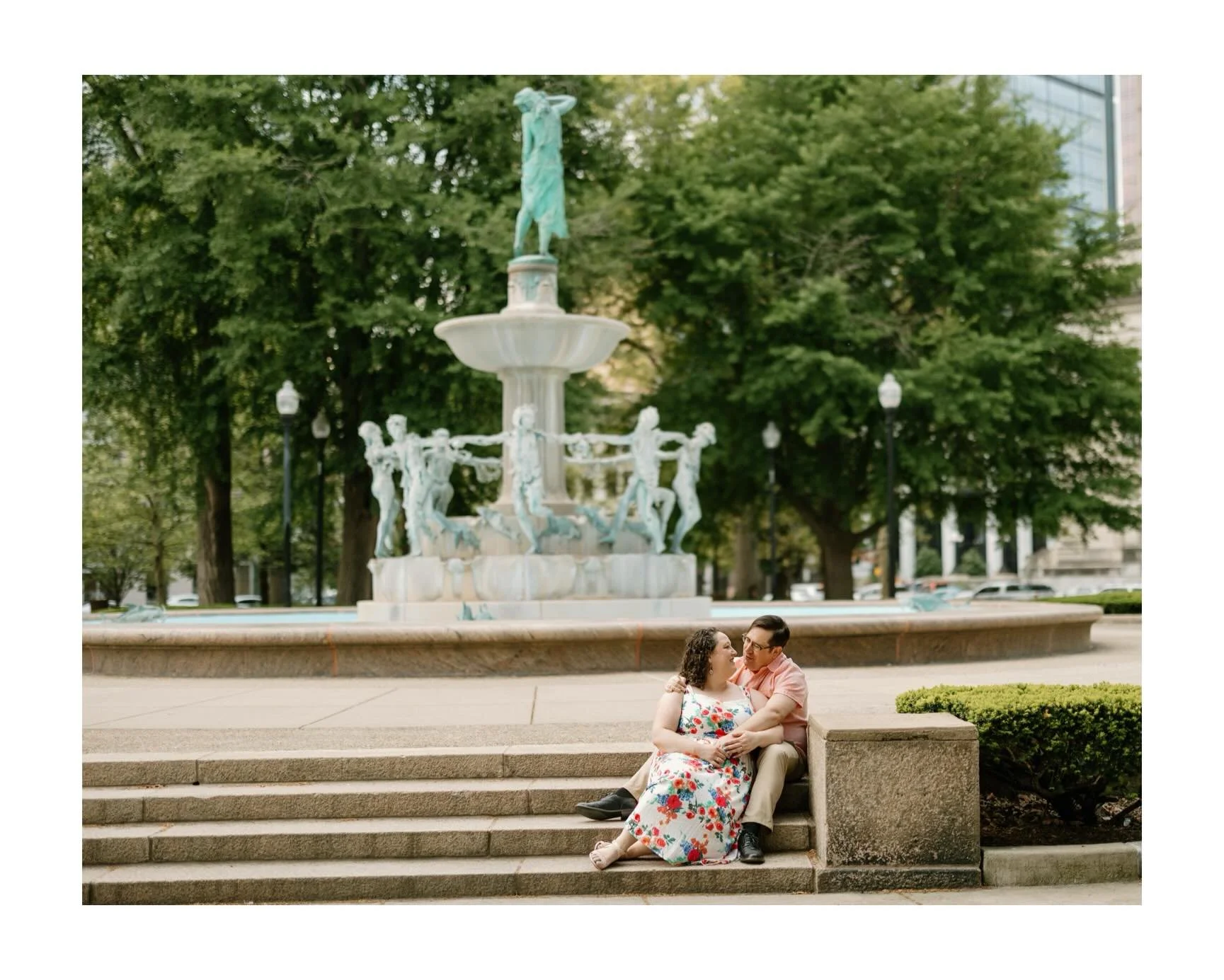 The most colorful morning session with Kathleen and Nick 💕 Can&rsquo;t wait for their wedding next year! ☀️