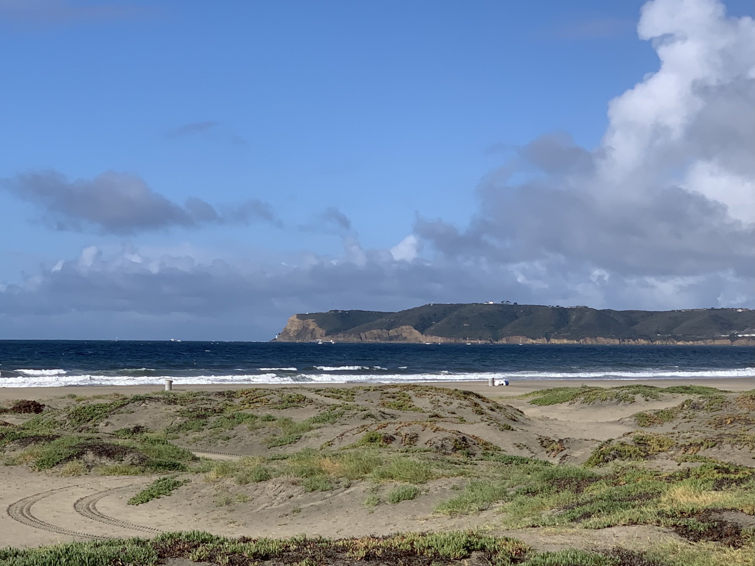 Coronado beach is 2 blocks away