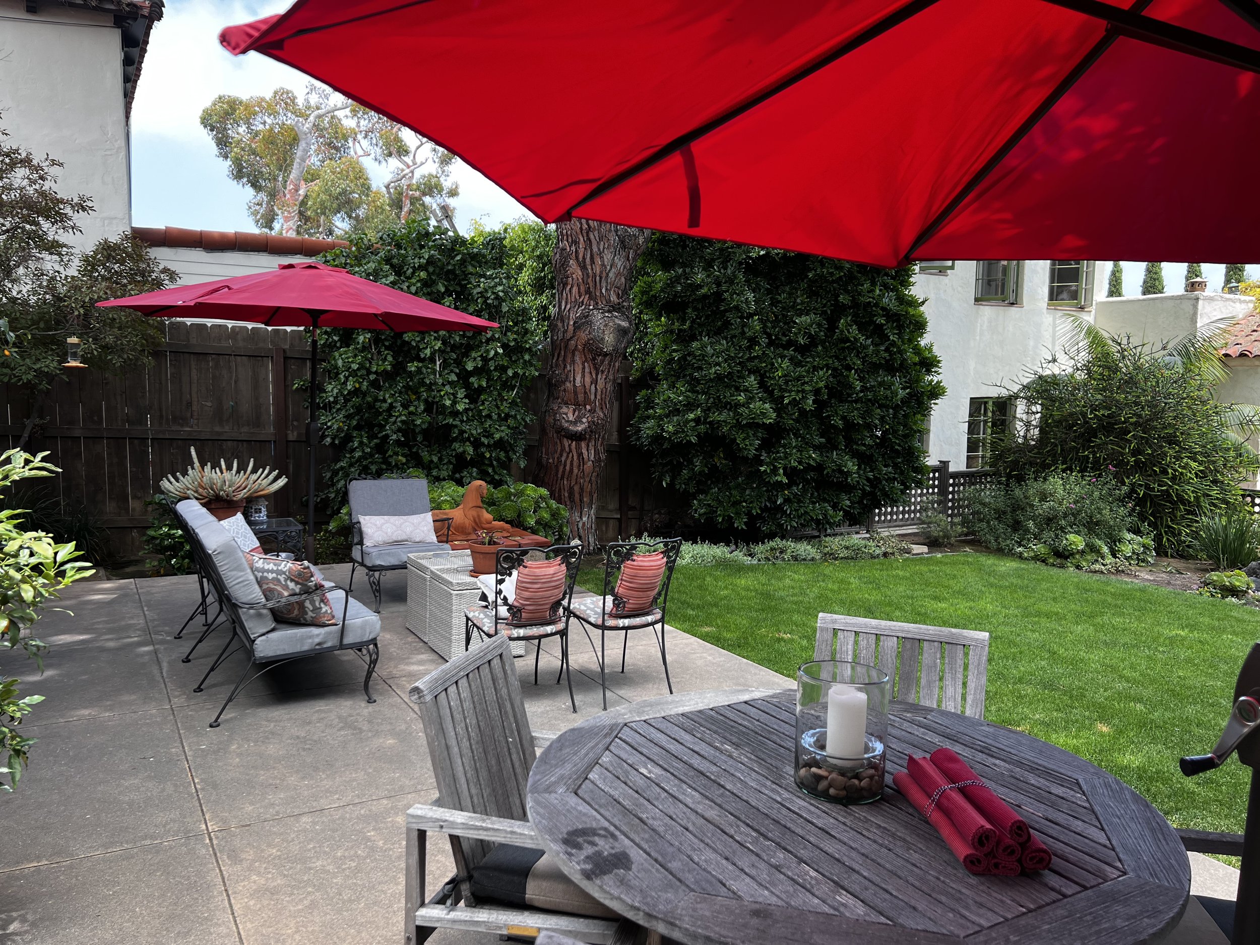 Backyard living area. It's so private!