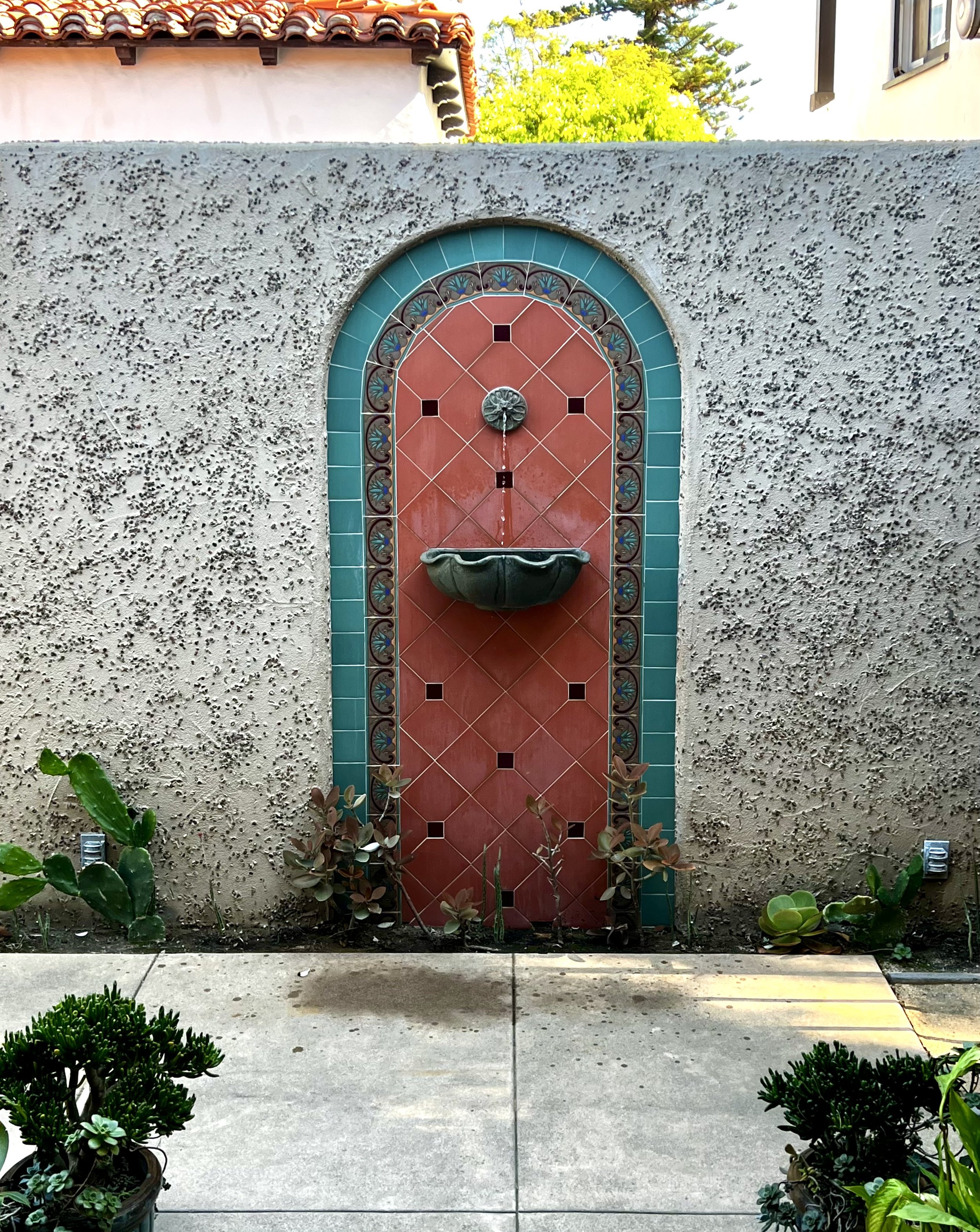 Charming entry fountain