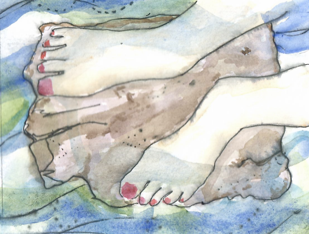 Purpose in life as a flat rock in a swirling stream