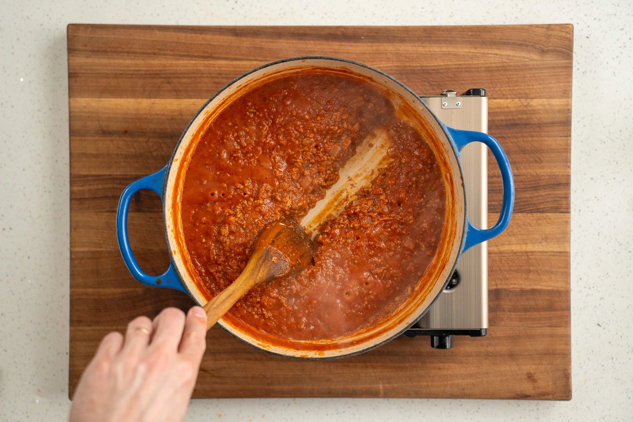 meat sauce leaves trail