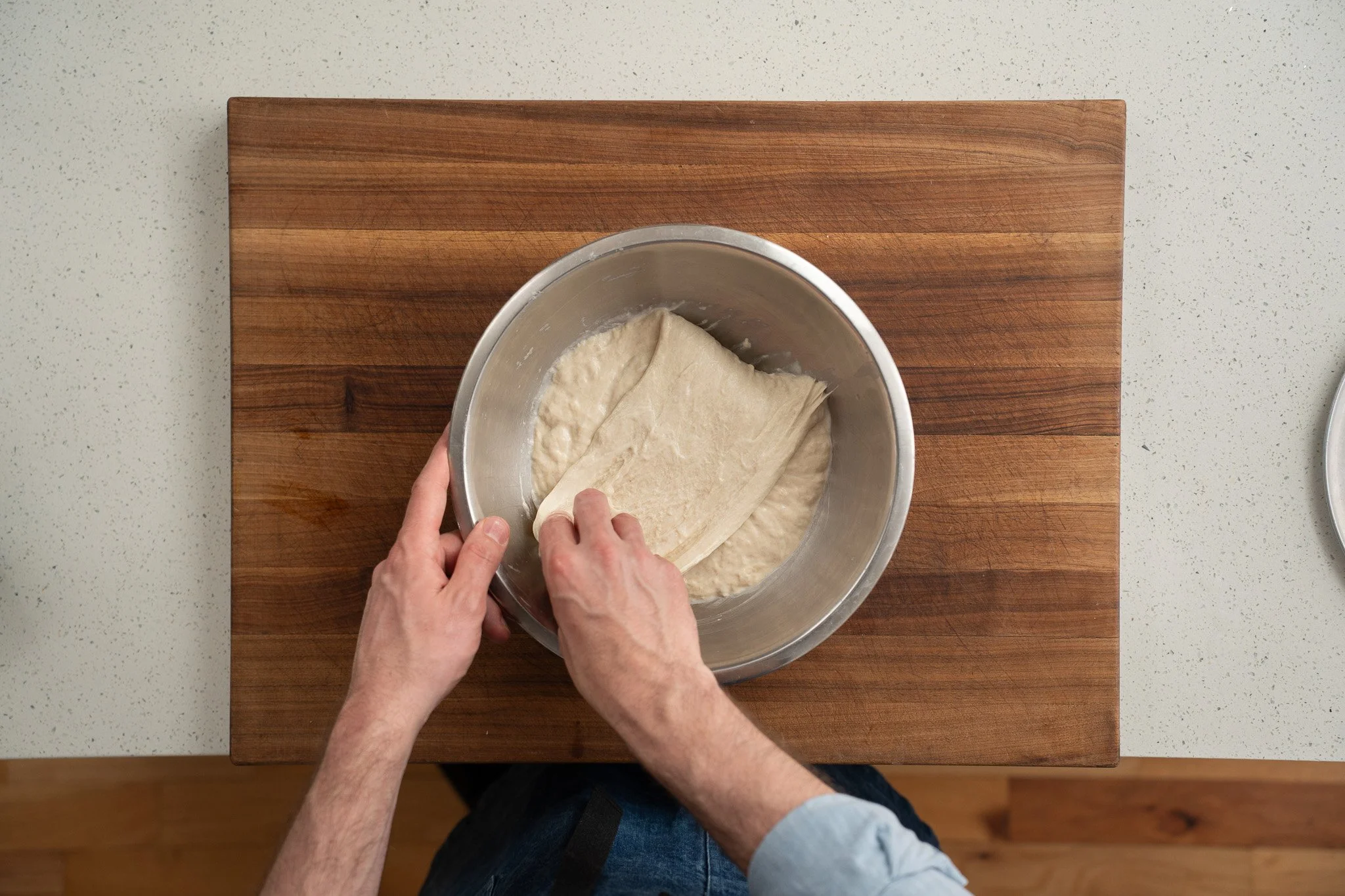 stretch and fold dough