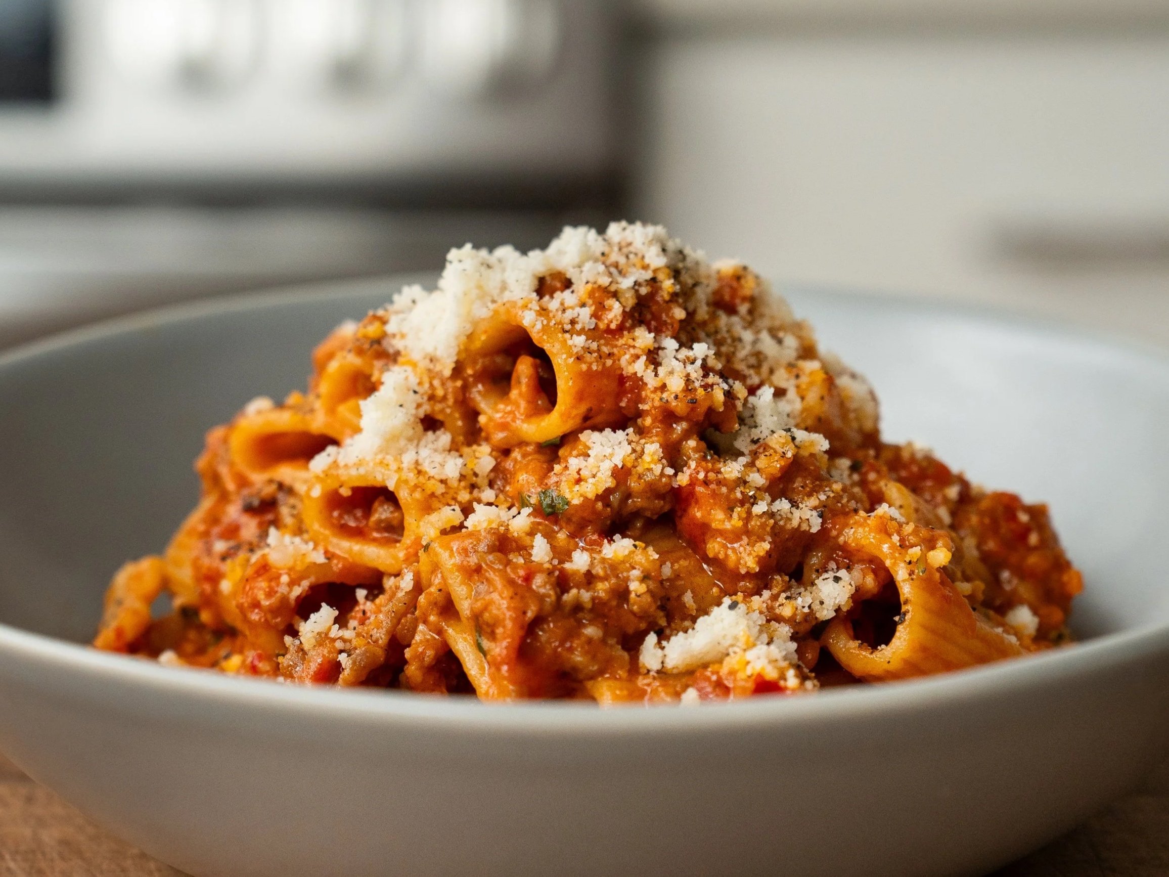 One Pot Spicy Sausage Rigatoni