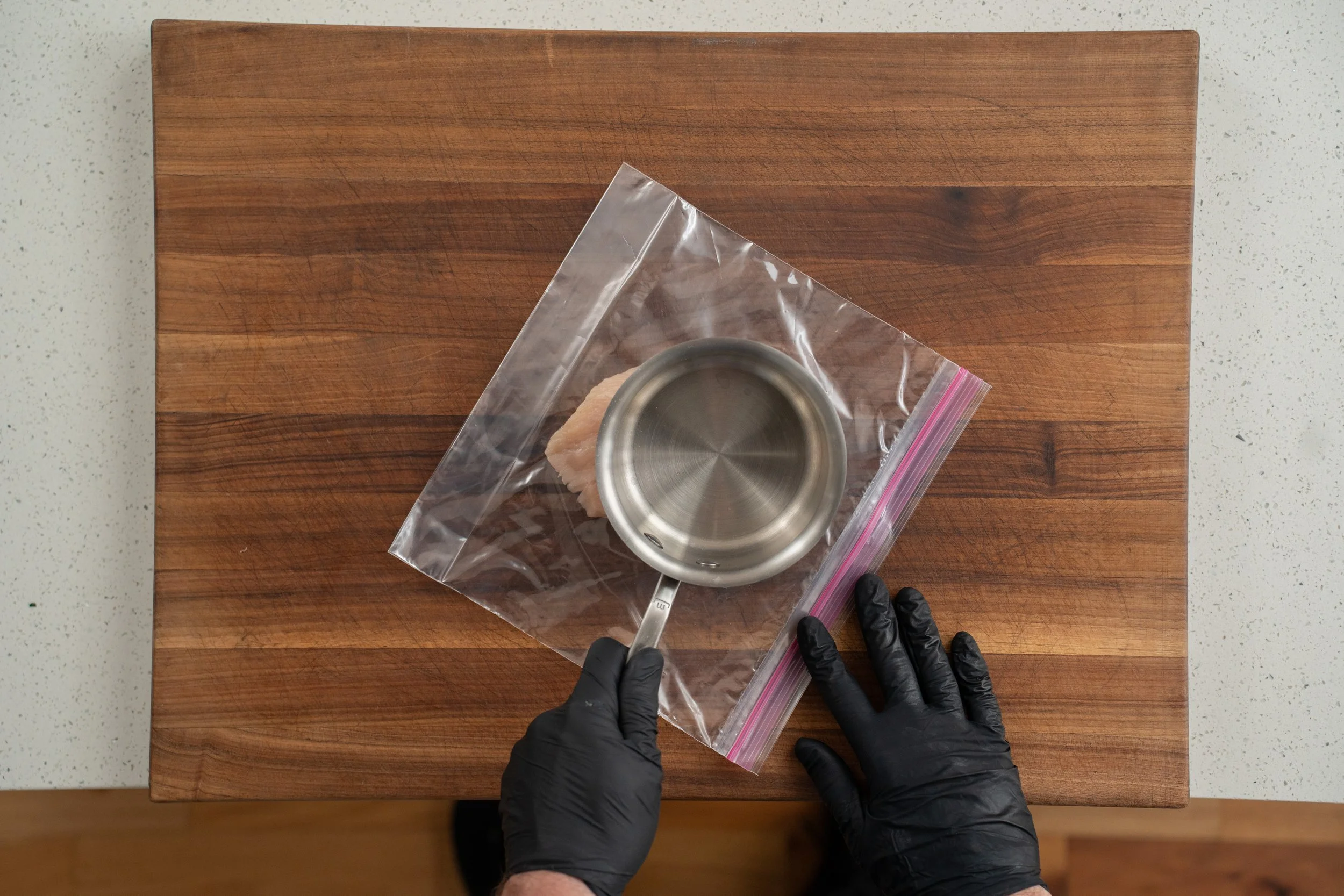 thinly pounding chicken breast