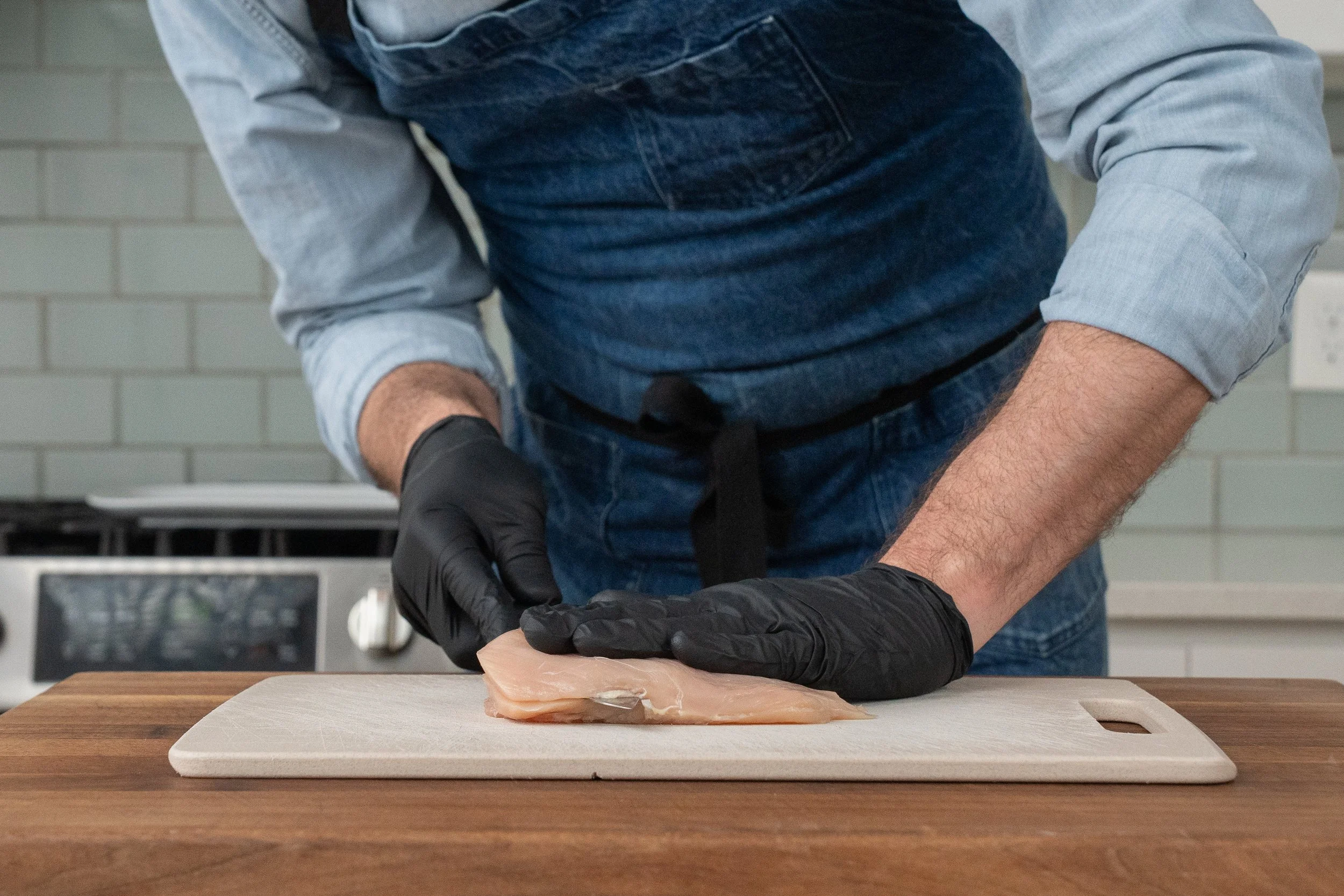 butterflying a chicken breast