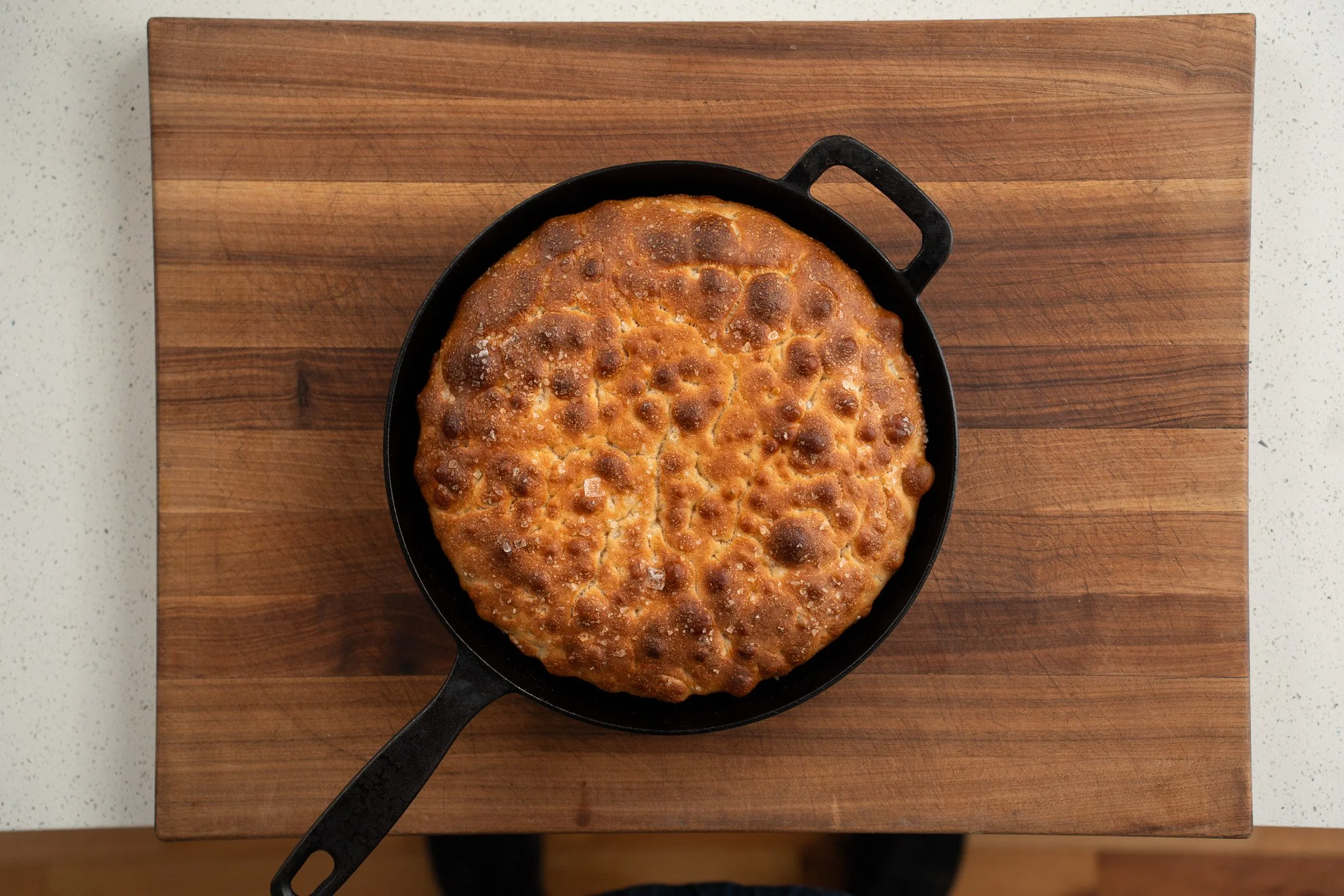 cast iron focaccia