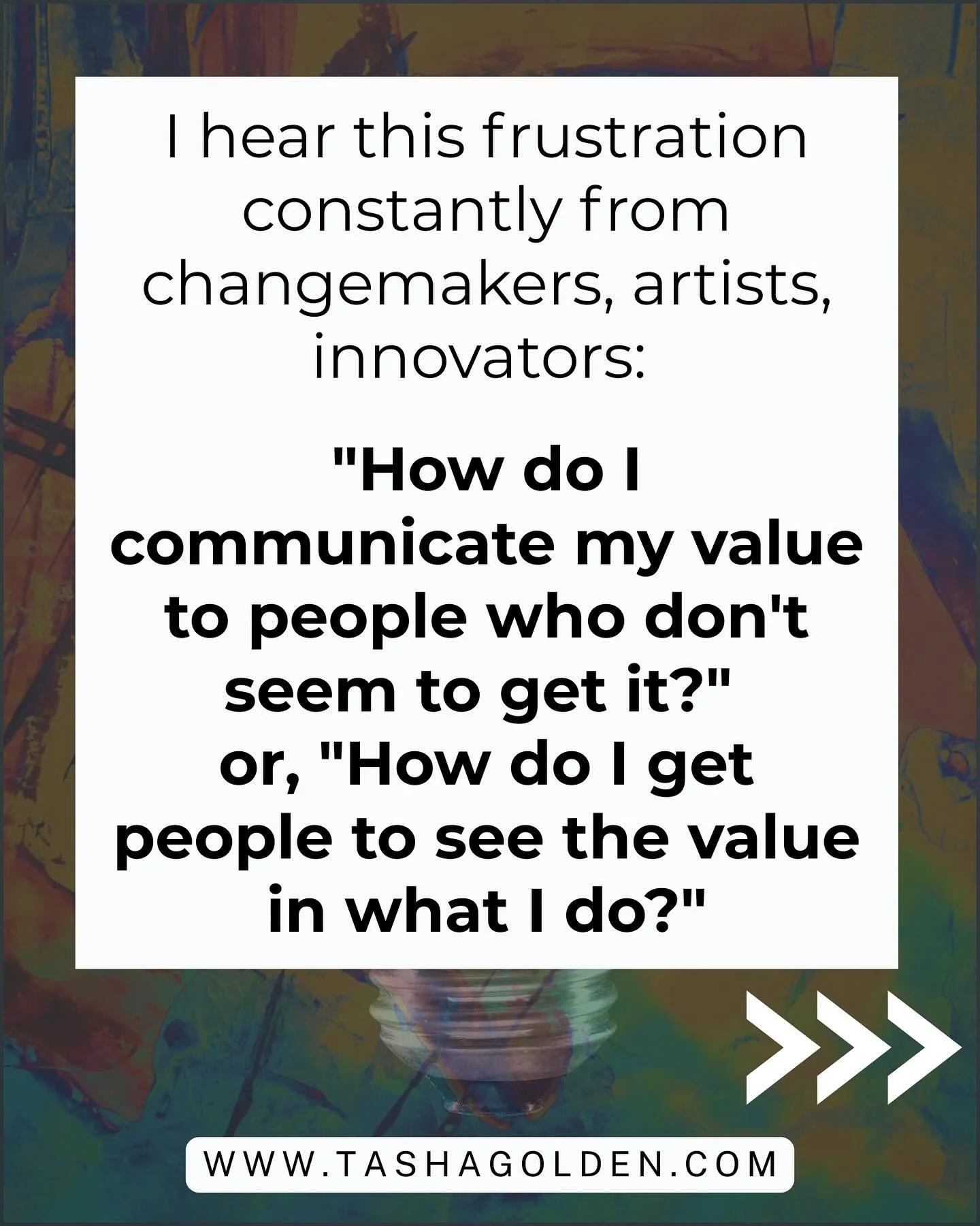 👋Here&rsquo;s one of the most common frustrations I hear from artists, innovators, change-makers&hellip; 

And 3 perspective shifts I share with clients&mdash;that can change everything about how you grow your work.✨

Tell me:
❓Which of the 3 resona