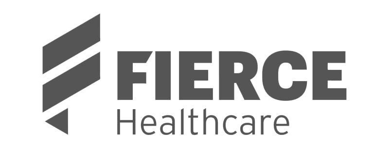 A grayscale logo for Fierce Healthcare