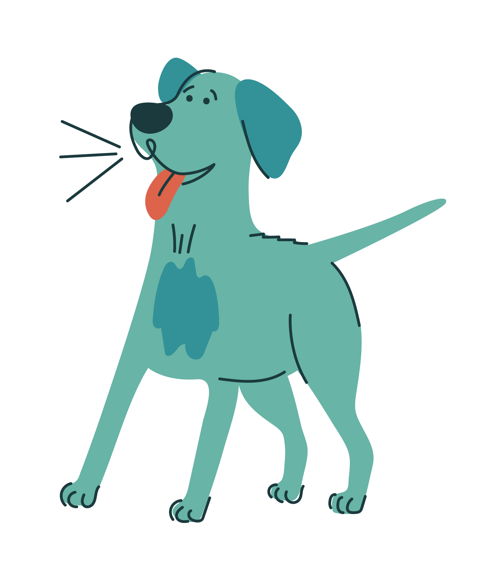 dog barking and lunging