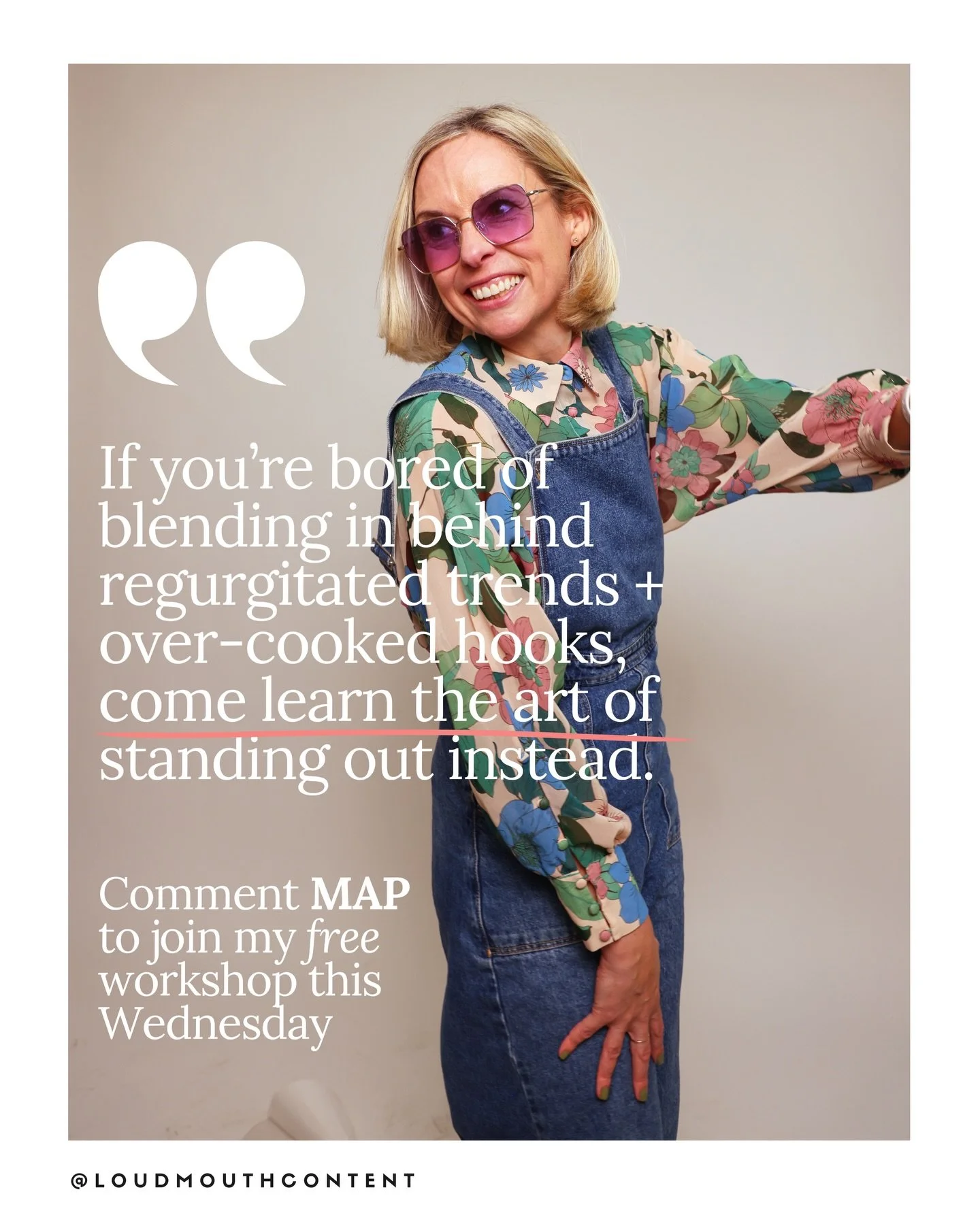 F*ck ME! I adore Instagram but I am SO OVER everyone sounding + looking the same. How can we expect to stand out when we&rsquo;re busy blending in, regurgitating reel trends + being anything but ourselves? Your brilliant biz deserves better.

When I 