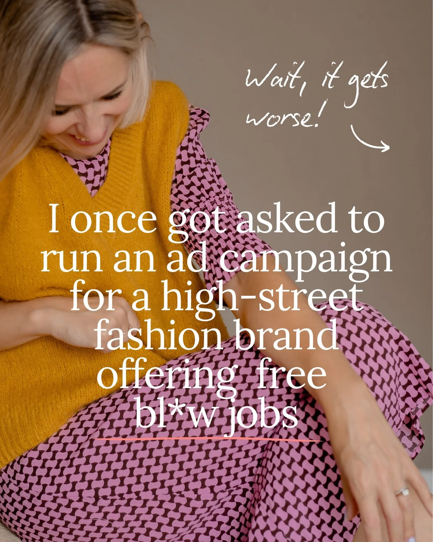 So &hellip; did I do it?! Did I f*ck. There&rsquo;s a reason - actually many! - why old men shouldn&rsquo;t be running fashion brands for young women. But I digress. 😝

Look. You don&rsquo;t need to have a huge following or to post every minute of e