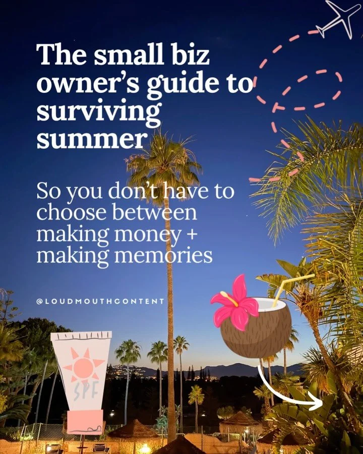 🍹 If you have big plans to set your out of office and actually MEAN it this summer, you need my handy hacks for sailing through the summer, Aperol in hand while your biz takes care of, well, business. 

And if you fancy joining me for Easy Life Mont
