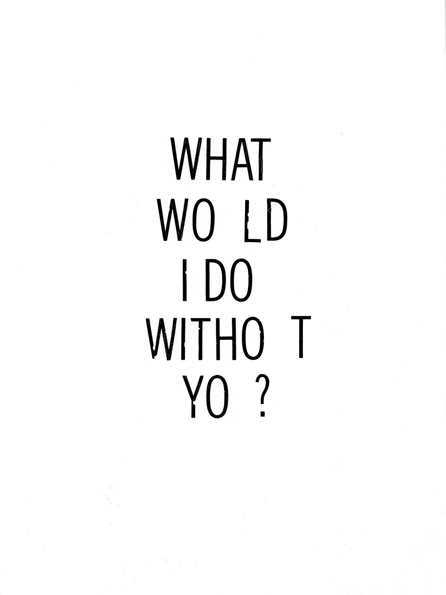 Missing "U" Letraset