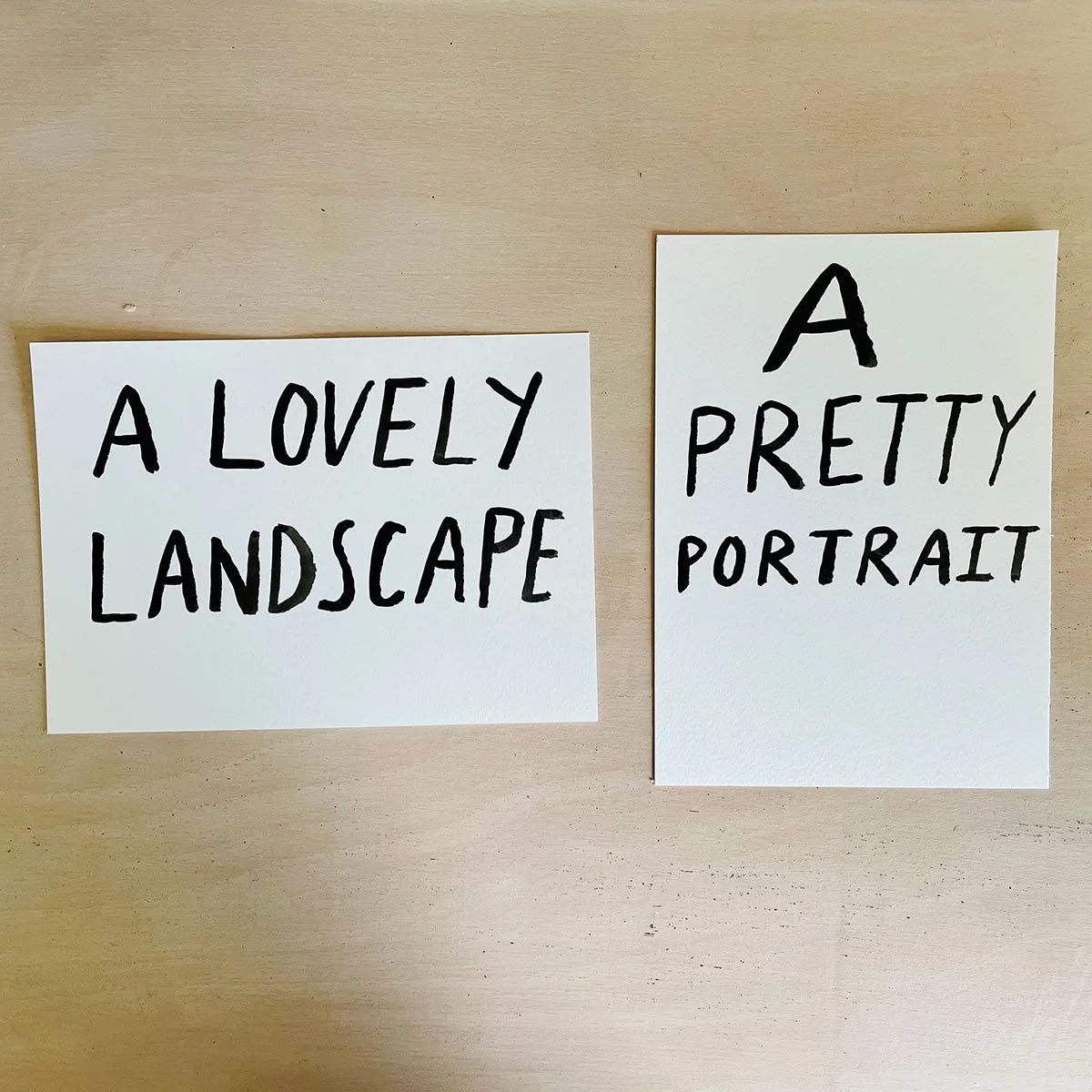 Landscape Portrait, ink on paper