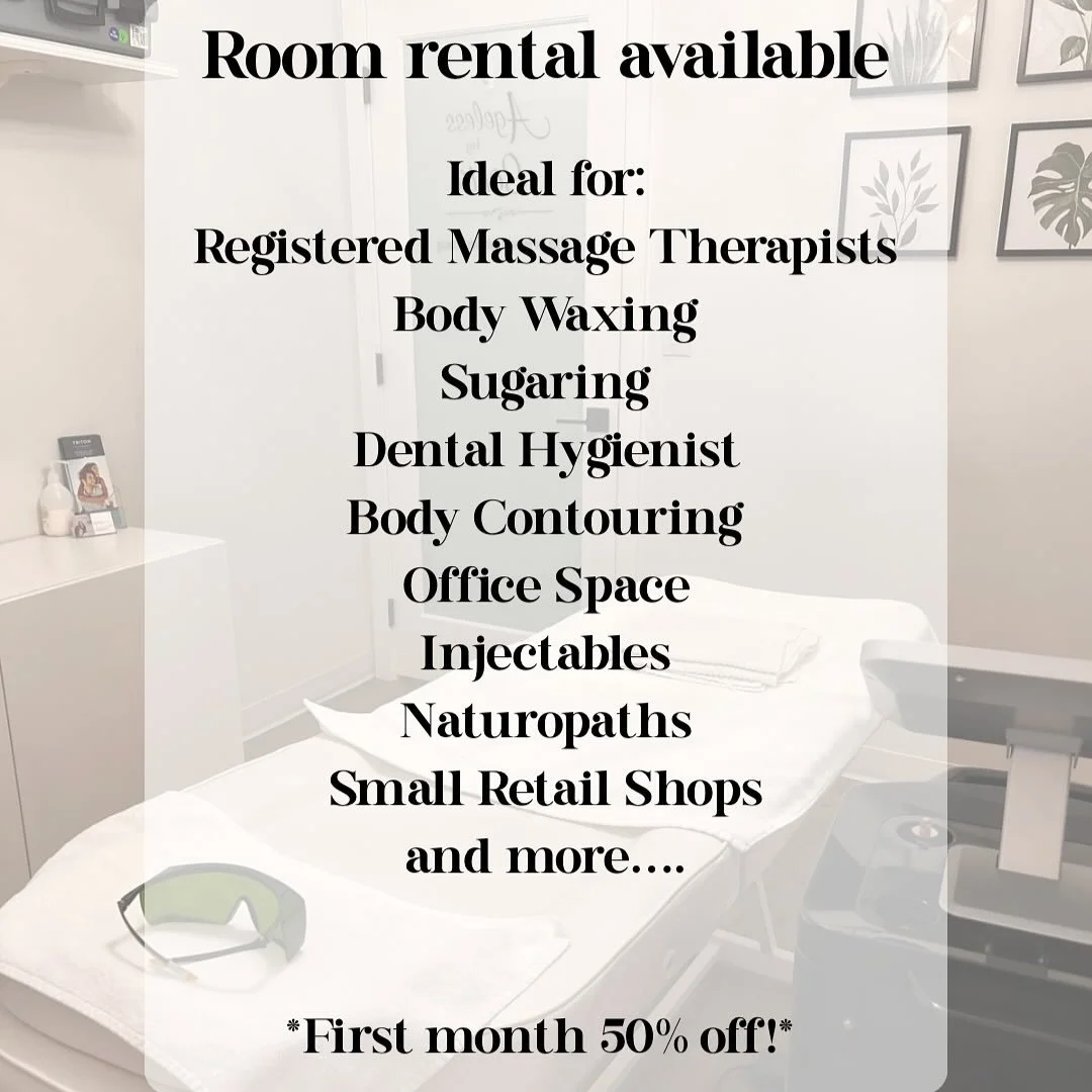 💖 Calling all boss babes! 💖
Need a cute + professional spot to treat your patients or clients? Our AHS approved studio room is ready for YOU!

✨ Insta-worthy vibes
✨ Free client parking
✨ Private room perfect for Sugaring, Body Contouring, Massage 