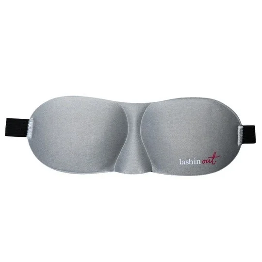 Gray eyelash extension sleep mask