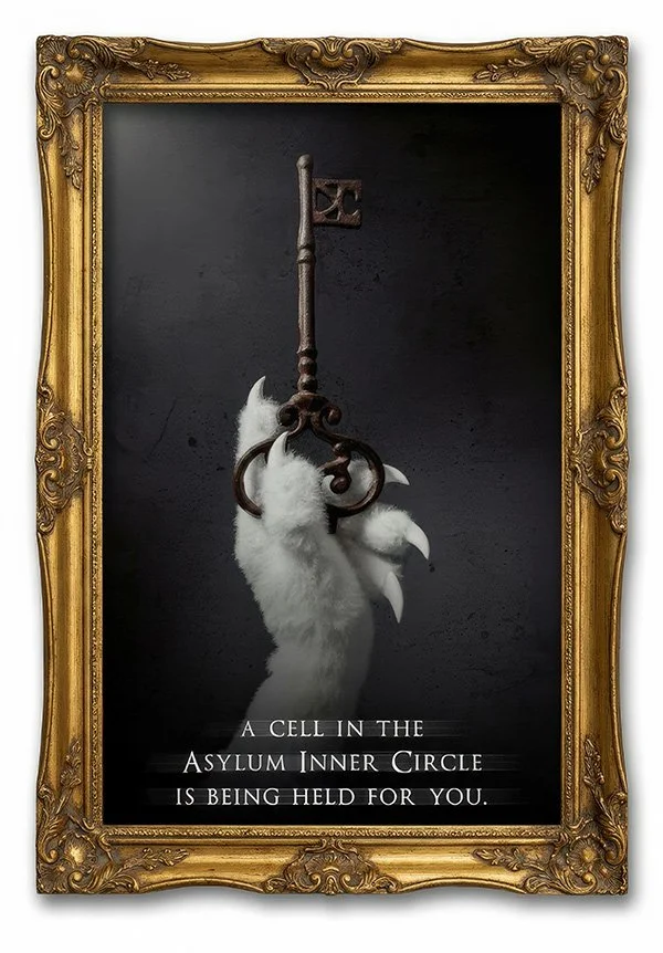 Sir Edward's paw holds a large key.