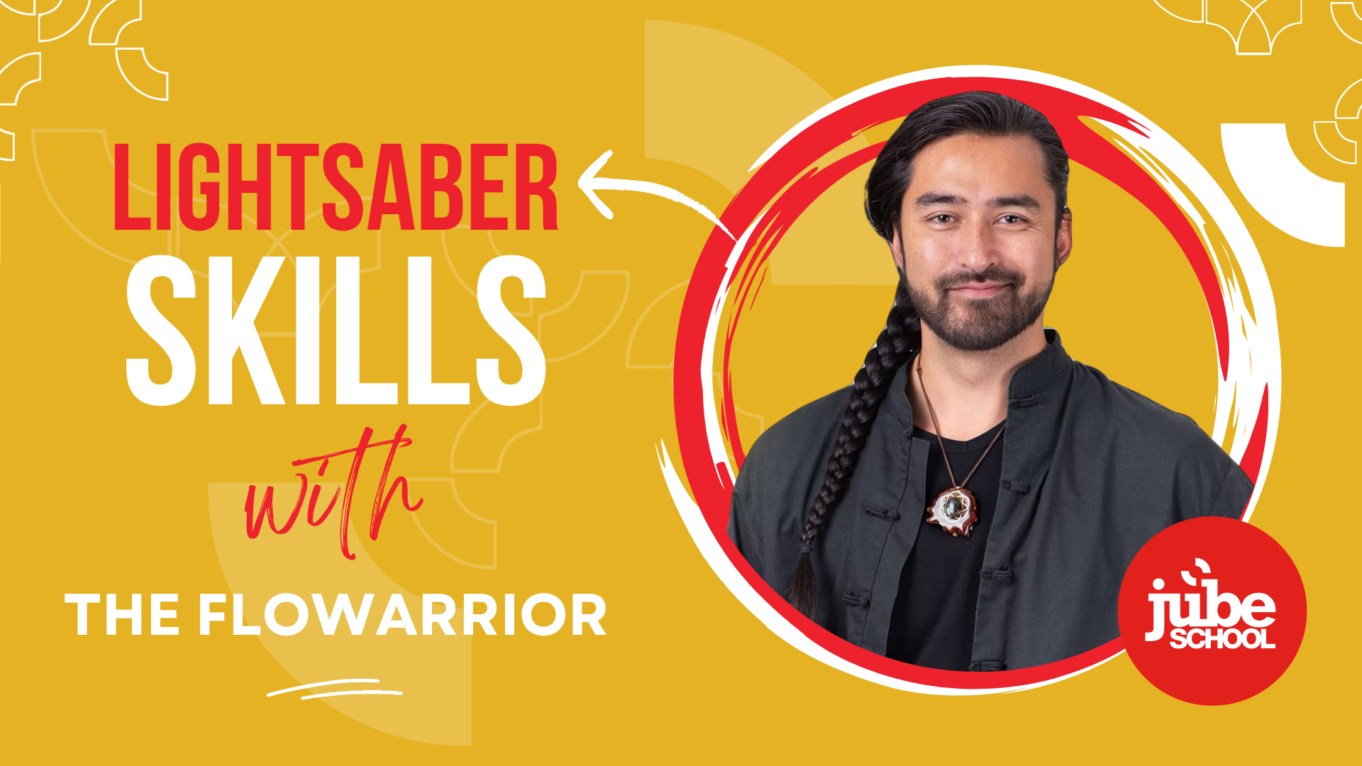 Connect to your inner Jedi with lightsaber master The FloWarrior.
Using a practice saber (ex. pool noodle), we'll explore the fundamentals of lightsaber technique.

This workshop will help us build confidence, connect to our bodies, practice skill de