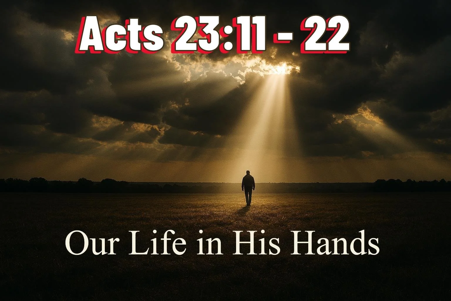 acts 23:11 - 22 our life in his hands
